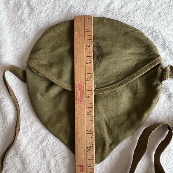 VTG 1950s Boy Scouts of America Mess Kit Bag Canvas Snap Closure Shoulder Strap - Picture 12 of 13